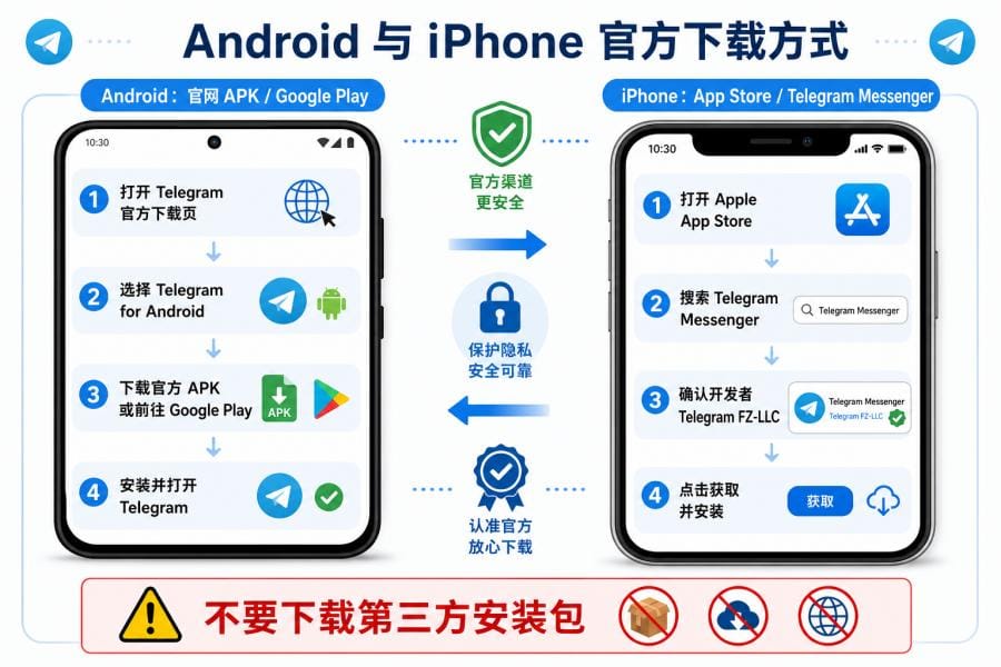 Telegram 官方下载和第三方版本风险