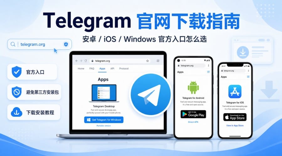 Telegram 官网下载入口怎么找？安卓、iOS 和 Windows 安装选择指南