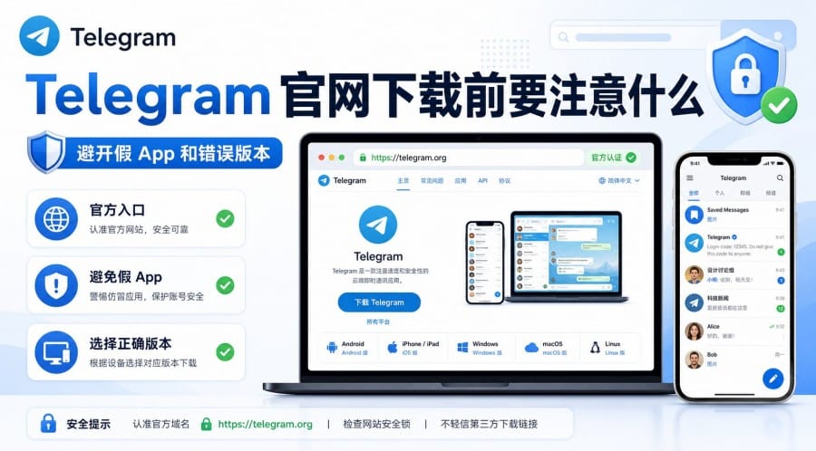 Telegram 官网下载前要注意什么?