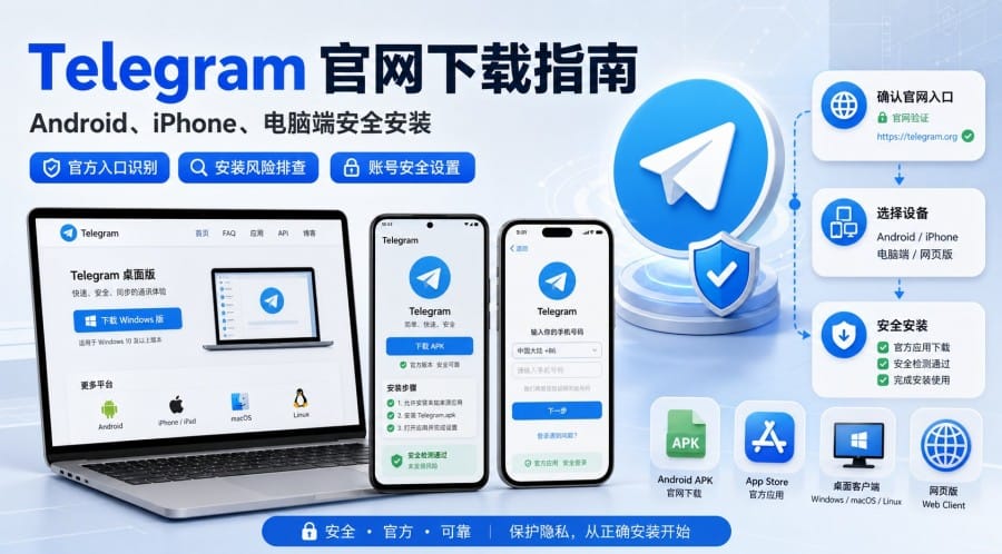 Telegram 官网下载与安全安装指南：手机、电脑和网页版