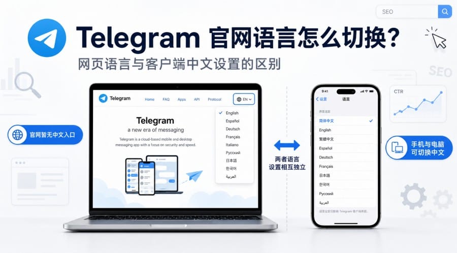 Telegram 官网语言怎么切换？网页语言与客户端中文设置方法