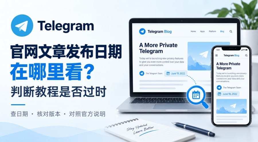 Telegram 官网文章发布日期怎么看?教你判断教程是否过时