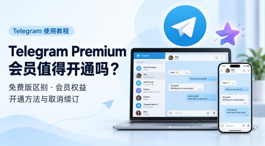 Telegram Premium 是什么？会员与免费版区别、开通及取消续订
