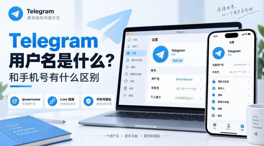 Telegram 官网用户名是什么？与手机号的区别、设置方法及隐私说明