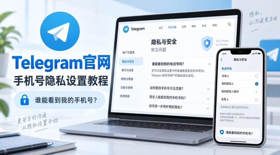 Telegram 手机号谁能看到？官网说明与隐私设置教程